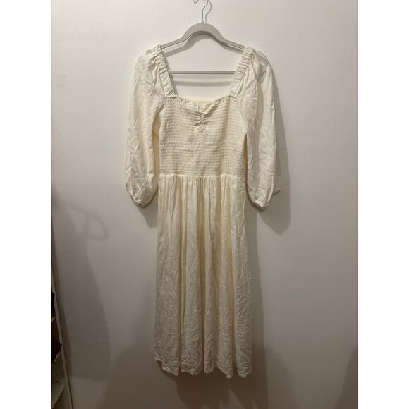 LC Lauren Conrad Smocked Sweetheart Midi Dress New With Tags - Picture 3 of 8
